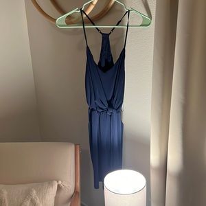 Gianni Bini navy blue strappy mini dress